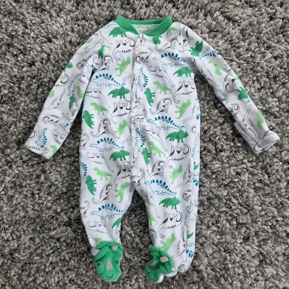 3 Pair Of Baby Footie Baby Pajamas Newborn Carters Baby Starters Brand